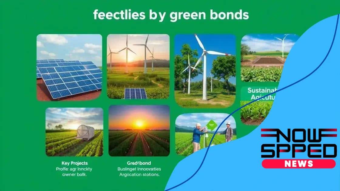 Key projects funded by green bonds